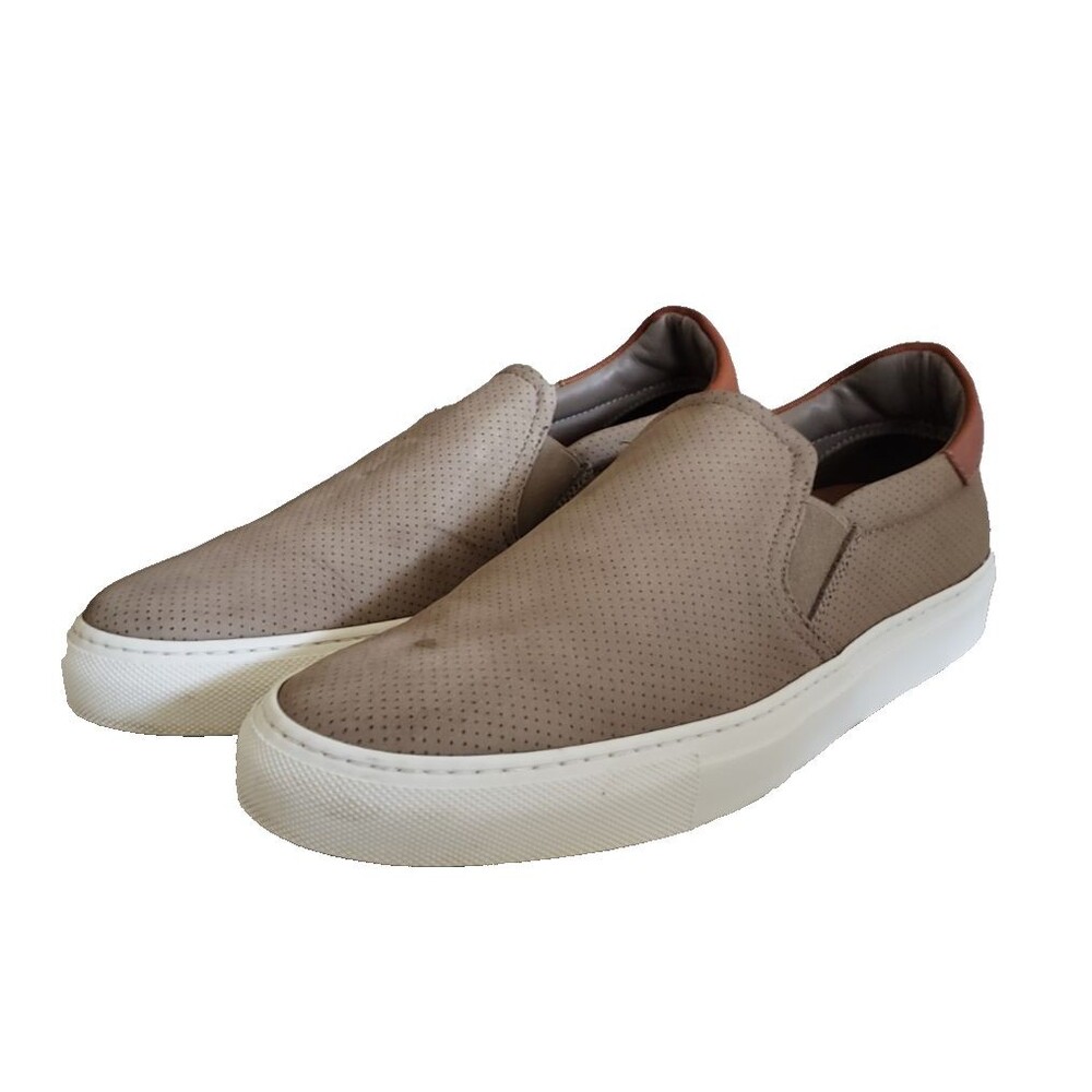 Good Man Brand Legend Slip On Men's 9 Beige Perforated Leather Casual Sneakers